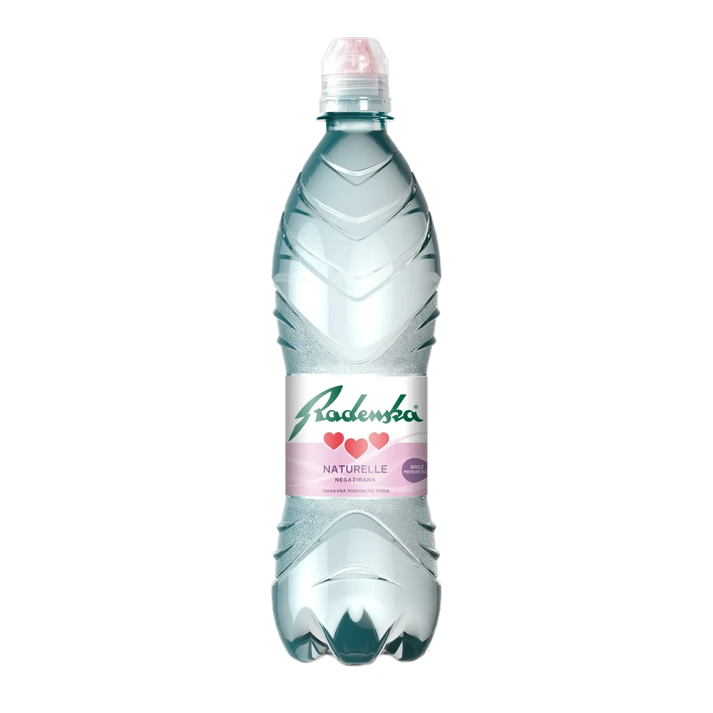 Radenska, Ujë natyral, plastikë sport, 0,75 L